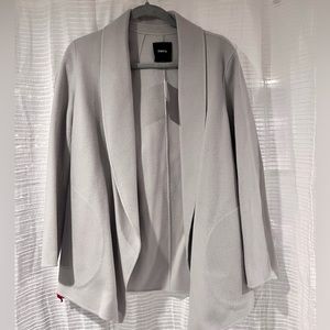 🆕 Theory Shawl Sileena Open Front Wool Cashmere Jacket Stone Size S